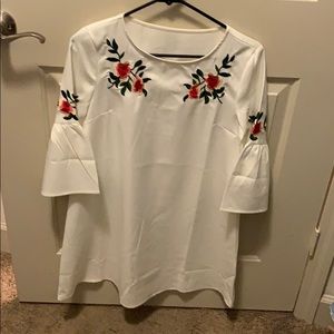 White Floral Women’s Casual Dress